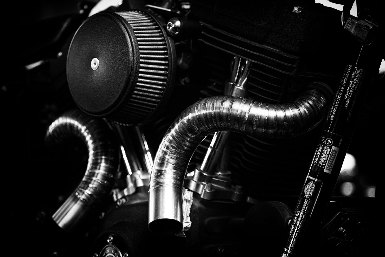 Exhaust Revolution — The headers fitted to the engine.