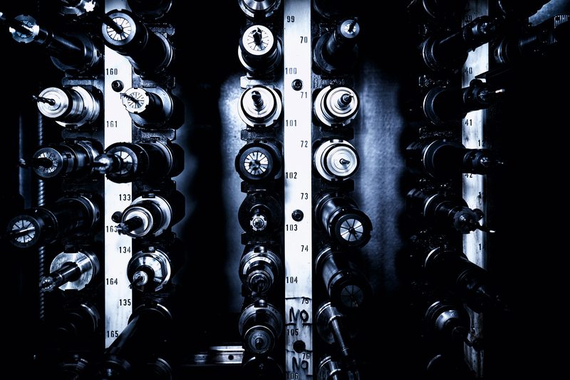 IAMETECH, the workshop — The tool magazine, position by position.