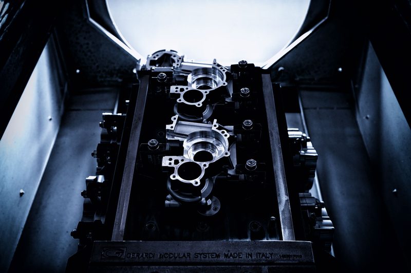 IAMETECH, the workshop — Crankcases waiting to be machined.
