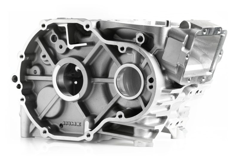IAMETECH, product still life — Half crankcase, with the bearing seats.
