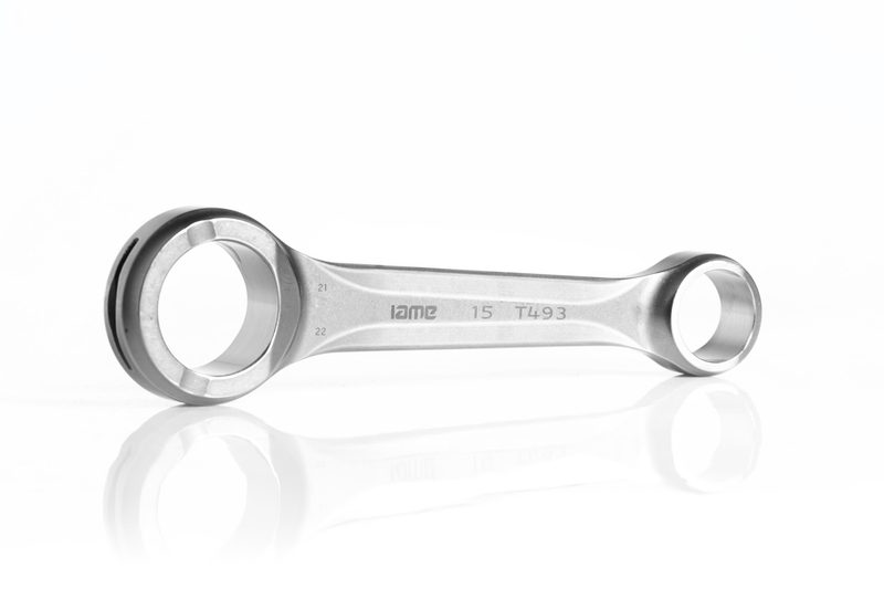 IAMETECH, product still life — A connecting rod, with its engraved code.