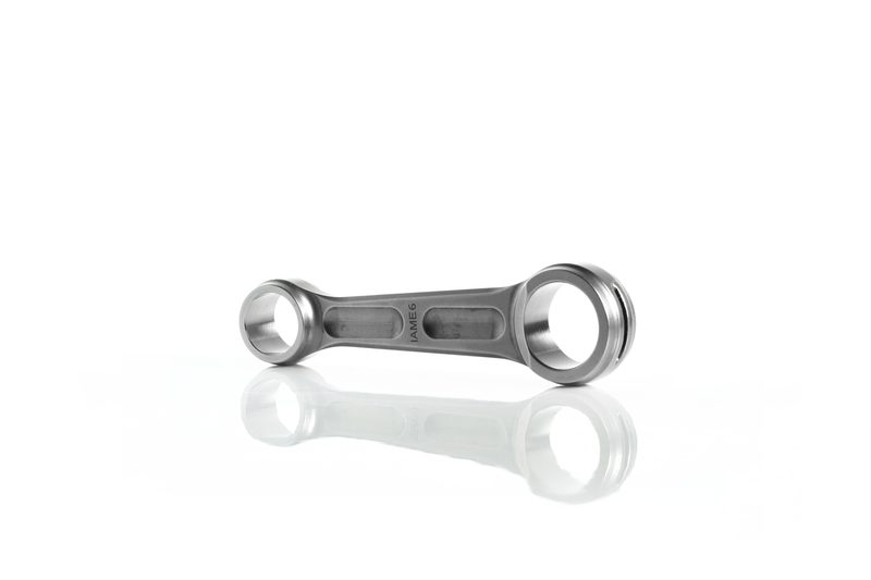 IAMETECH, product still life — A lightened connecting rod.