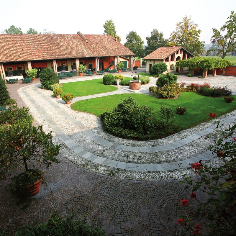 The courtyard from above