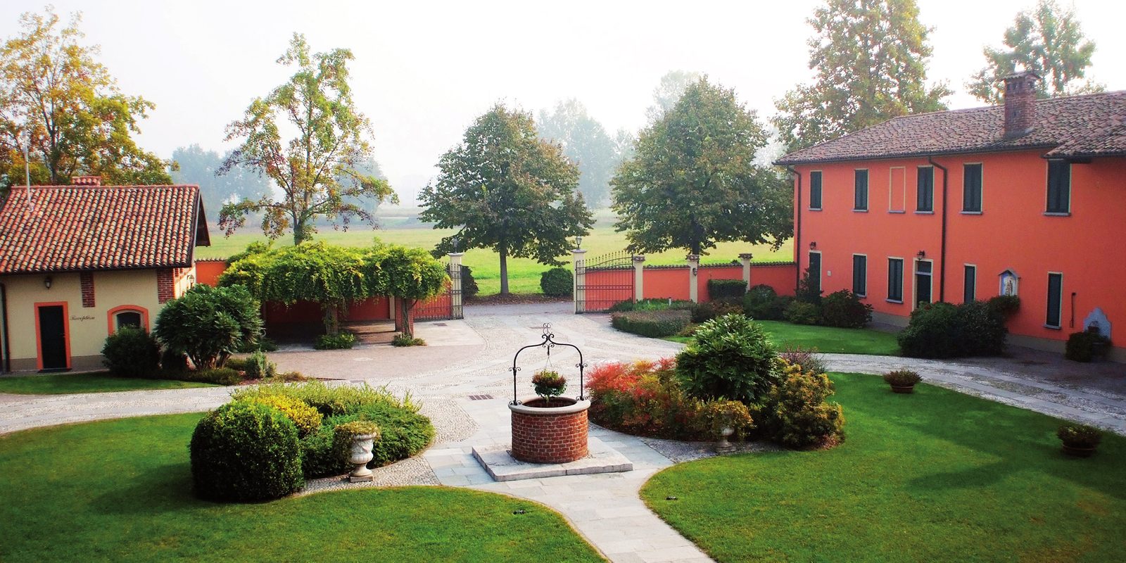 The garden and the farmhouse