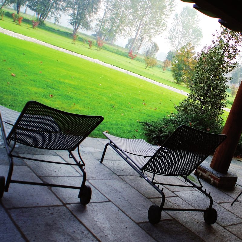 Deckchairs on the lawn