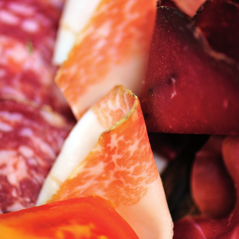 Sliced cured meats