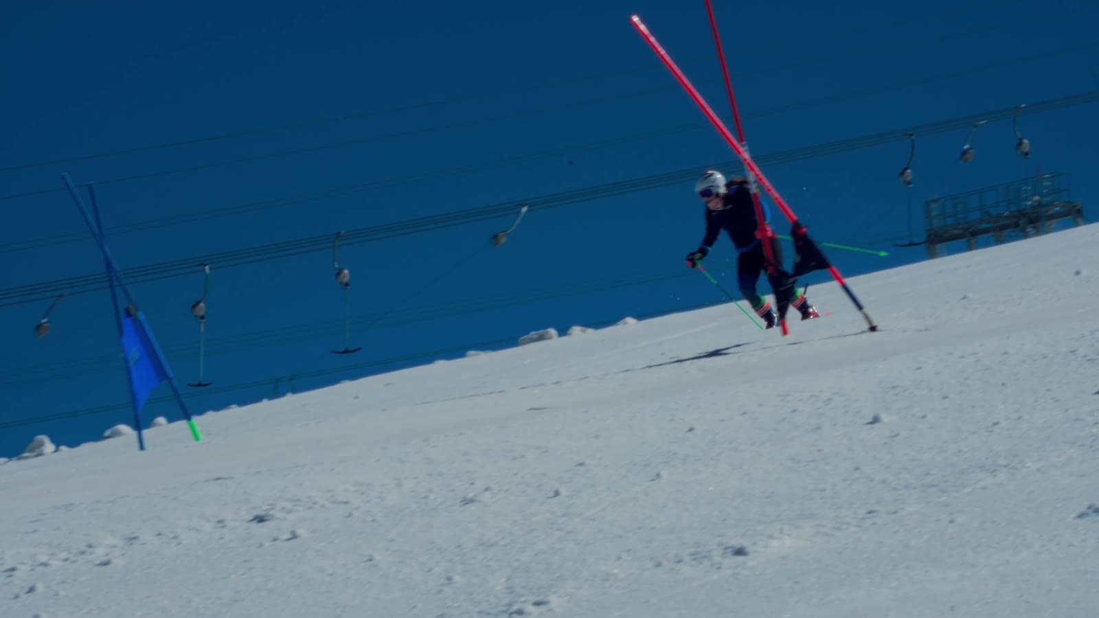 Carlotta Pignaton — Passing between the gates, beneath the chairlift.