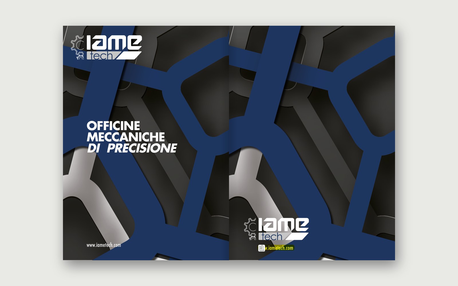 IAMETECH — Brochure — The front and back covers of the brochure.