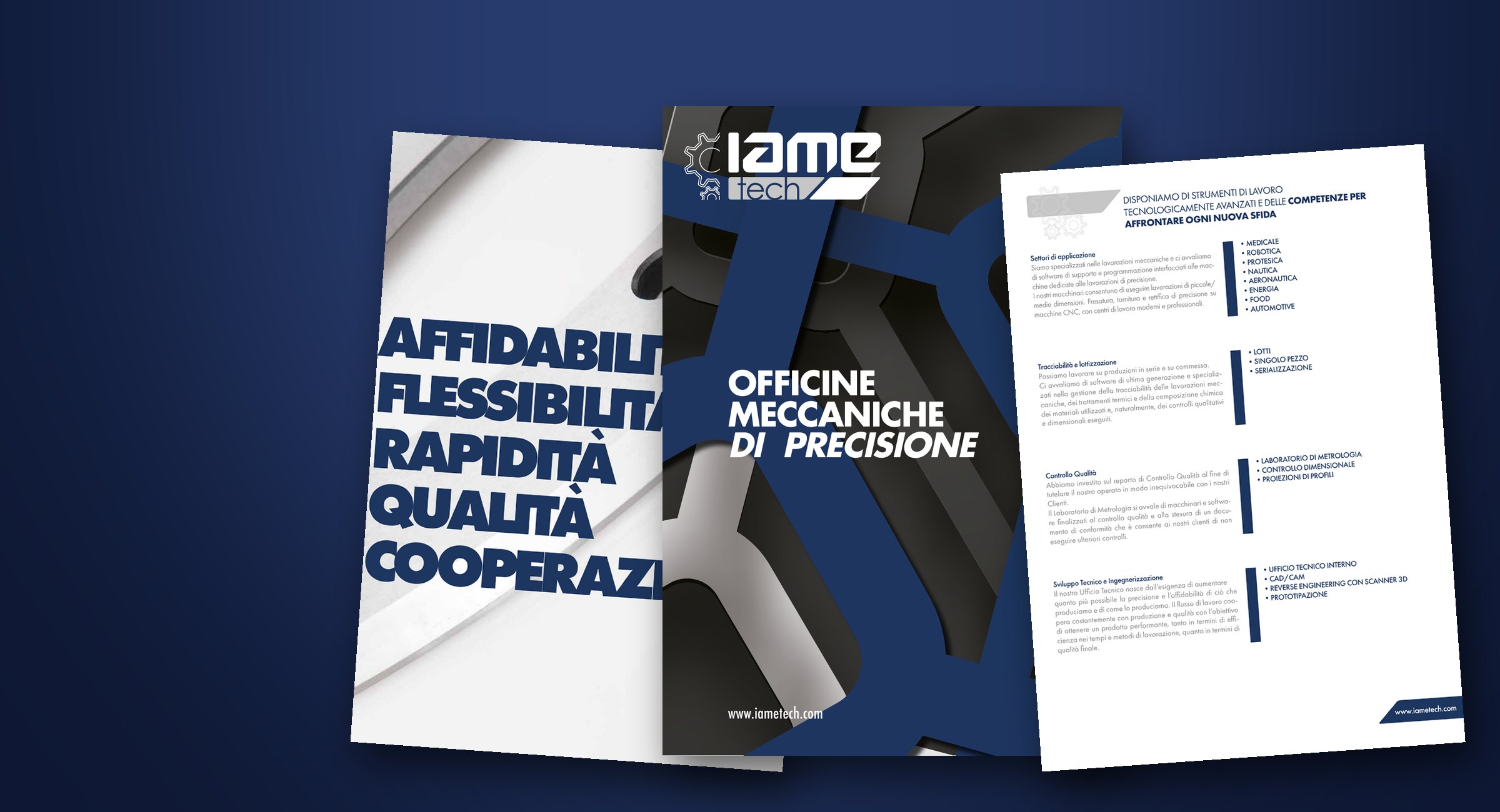 IAMETECH — Brochure — The IAMETECH brochure: cover and inside pages.