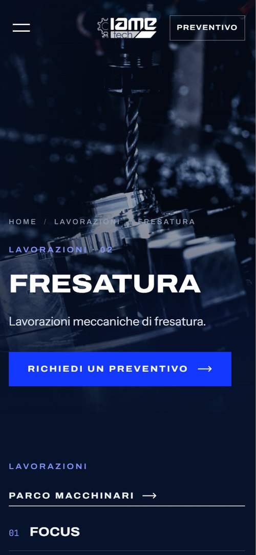 IAMETECH — The Milling page on a phone.