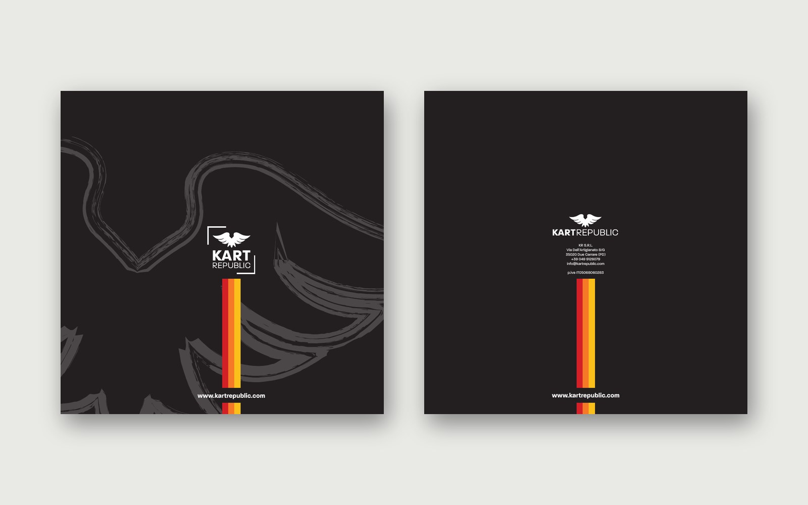 Kart Republic — Brochure — La copertina e il retro della brochure.