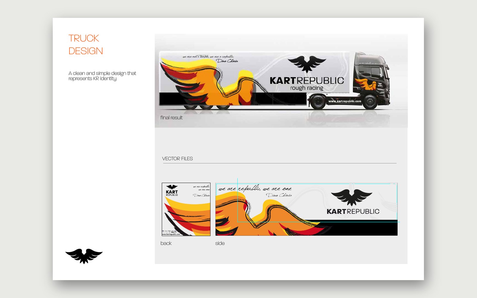 Kart Republic — The team truck, with the vector design.