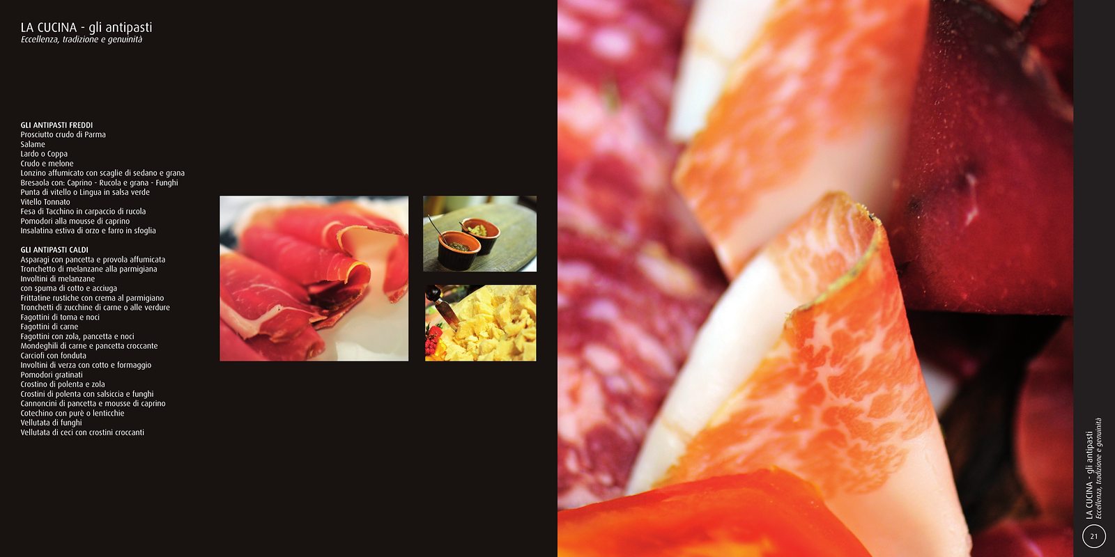 La Barcella — The cuisine, dish by dish: the starters.