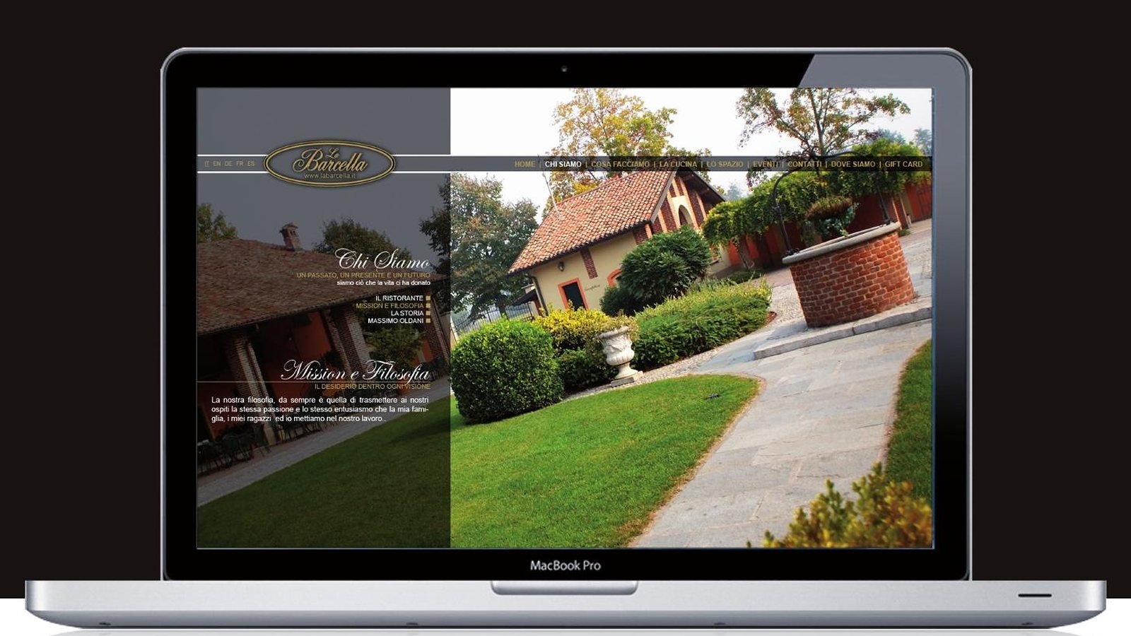 La Barcella — The last page of the volume: the labarcella.it website, in the same photographic style.