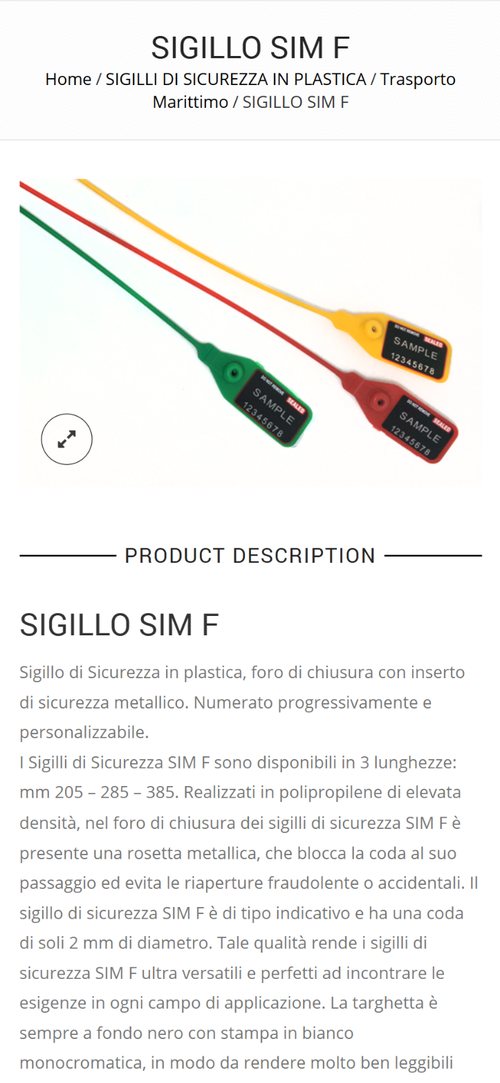 Sigilpac — La scheda del sigillo SIM F su telefono.
